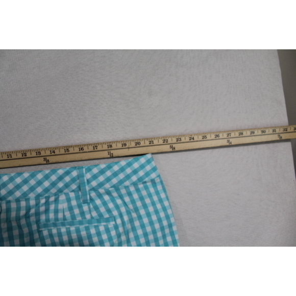 Lands' End Women Blue Plaid Shorts Mid Rise Size 20W - Picture 7 of 8